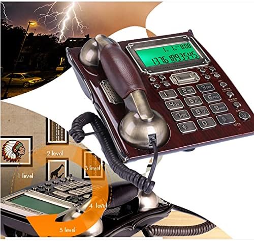 Кабелен телефон KXDFDC с id на обаждащия се, функция будилник, Чувствителни избиране на Европейския Старинен Ретро Стационарен