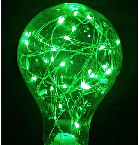YDJoo Зелена led Страхотна Крушка A19/A60, Декоративни лампи във формата на Вълшебно Кълбо, 1 W, Коледна работа на смени