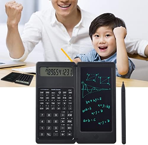 Научен калкулатор Worparsen с бяла дъска за писане, Настолен калкулатор с 10 Фигурални LCD дисплей, Калкулатори за слънчева