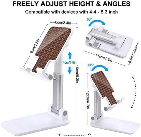 Кафява Протеин Регулируема Поставка за Мобилен Телефон Сгъваеми Преносими стойка за Таблети за Офис Пътуване Селска Къща