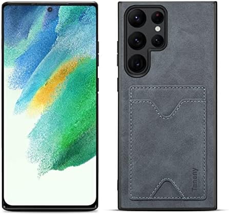 Taneny Предназначен за Samsung Galaxy S23 Ultra Case, Защита От падане Тънък Калъф-портфейл от изкуствена кожа с държач