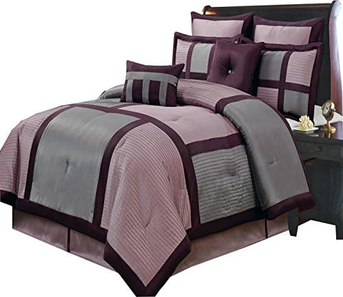 Легло Royal Tradition от 8 теми в леглото, Олимпийски размер Queen Size, Комплект лилаво одеяла Morgan (Едно одеяло 98