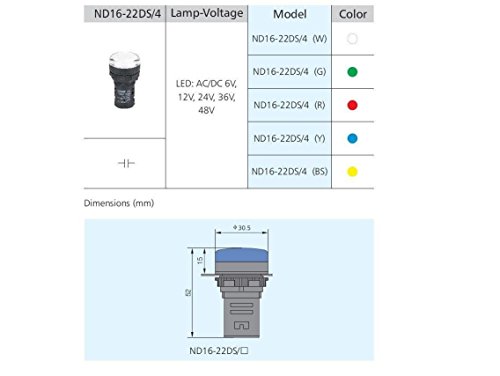 Светлинен сигнал led индикатор 24 vdc vac - Жълт