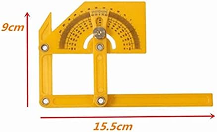 UOEIDOSB Транспортир Угломер Инструмент за Измерване от 0 ° до 180 ° Дървообработваща Ъглова Линия Пластмасова Транспортир