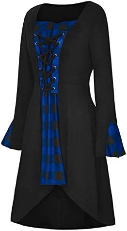 F_Gotal Женски средновековна костюмированное рокля от епохата на Възраждането дантела, винтажное готическа мини-рокля