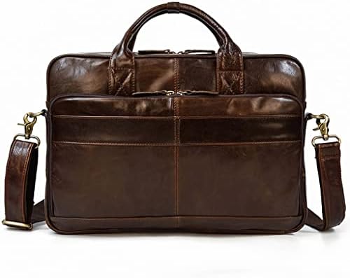 DINGZZ Ретро Портфейл за лаптоп, Чанти, Ежедневни Работни чанти-тоут, Мъжка чанта за документи (Цвят: черен (40 см))