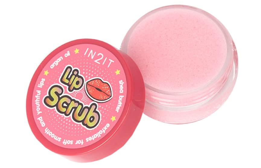 IN2IT Lip Scrub LIS01 Berry 12g - захарен ексфолиант за устни, който премахва мъртвите клетки от устните си, давайки