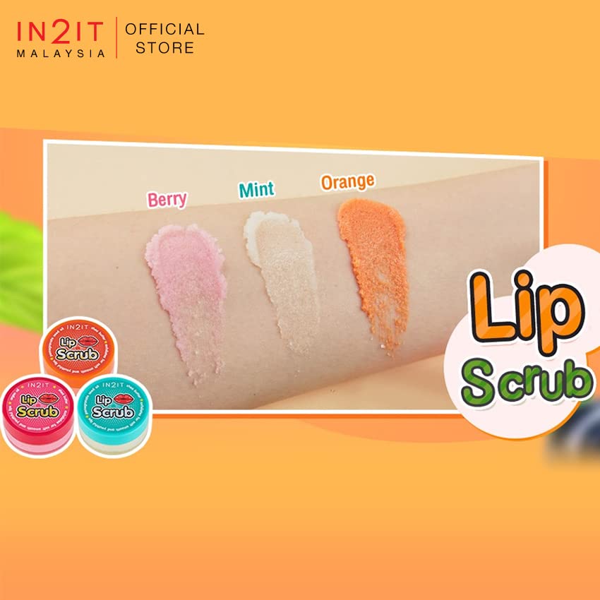 IN2IT Lip Scrub LIS03 Orange 12g - захарен ексфолиант за устни за премахване на мъртвите клетки от устните, да се придаде
