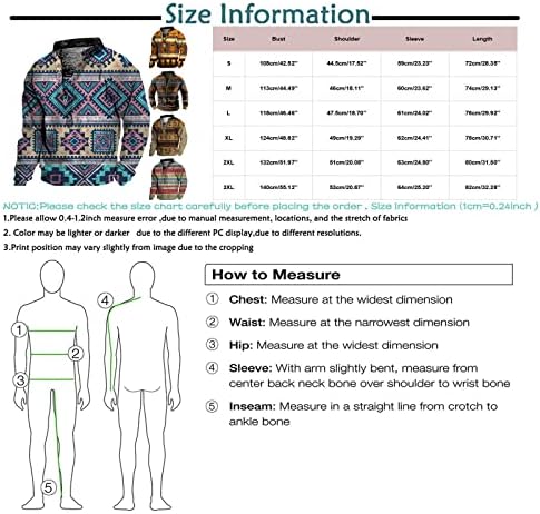 Мъжки Пуловер с 3D Дигитален Печат и Яка-часова, Блузи, Ежедневни Модна Тениска с V-образно деколте на 6 Копчета, Свободна
