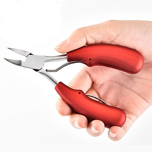AnHua 2 бр. ножица за нокти от неръждаема стомана, машинка за подстригване за грижи за вросшим педикюр, професионален нож, клещи за нокти на краката (червен)