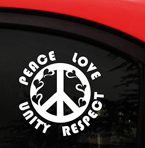 Стикер Plur - Peace-Love-Unity-Respect - Heart - I-Love-Рейв - EDM - Стикер на бронята