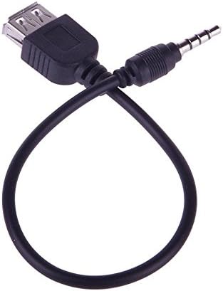 Черно 3,5 мм Plug AUX Audio Jack Plug за USB Женски Конвертор Кабел Кабел Авто MP3