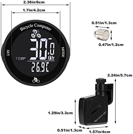 HKMA Безжичен Велокомпьютер, Мултифункционален Велосипеден Скоростомер, Велотрекер С LCD подсветка, Аксесоари За Велосипеди