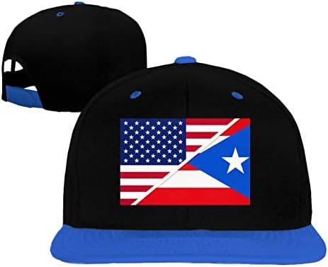 Флаг Пуерто Рико и американския Флаг, Хип-Хоп Шапки, бейзболни Шапки за Момчета и Момичета, Приталенные Шапки, бейзболни