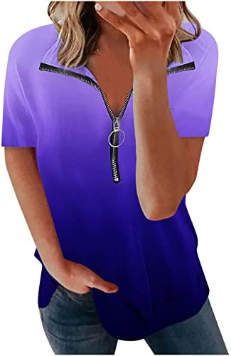 Iuhan/ Дамски Елегантни Блузи С равен брой гласове-боя, Ежедневни Тениски Свободно, Намаляване, Блузи с Графичен Дизайн,