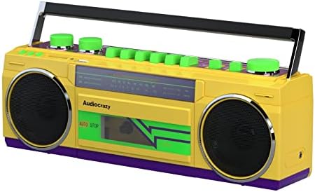 Кассетный Boombox Записващо устройство е Магнетофон AM FM Радио Двойна Стереодинамик с променлив ток / батерии и порт,