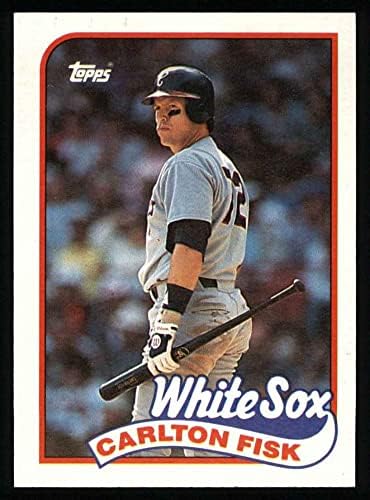 1989 Topps 695 Карлтън Фиск Чикаго Уайт Сокс (бейзболна картичка) NM/MT Уайт Сокс