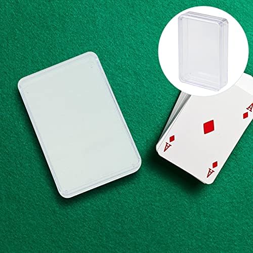 Титуляр кутии CANIGHT Калъф за игри, Капаче за пластмасови карти или табла за пластмасови карти, Прозрачно Декоративно