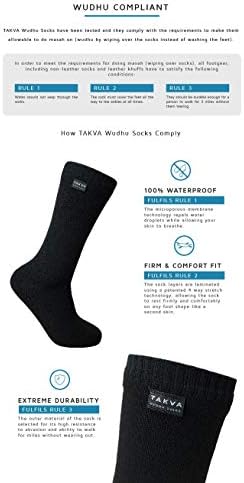 Чорапи TAKVA Wudhu | Бамбукови Водоустойчив чорапи, Подходящи за различни видове активен отдих (Унисекс)