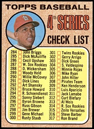1968 Topps 278 RT списък 4 Орландо Сепеда Сейнт Луис Кардиналс (Бейзболна картичка) (Авторско право на ДЯСНО) NM/MT