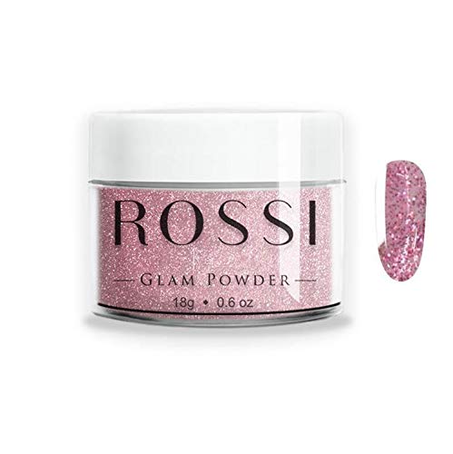 ROSSI Нейлз Glam Dip Powder 0,6 грама | Френски Маникюр Акрилен Лак | За начинаещи и професионалисти | Цветна пудра на