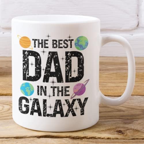 Чаша за най-Добрият татко в Галактиката - Подарък за Деня на бащите - Подарък за татко - Керамични кафеена чаша със слоган