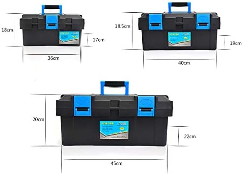 ZSHLZG Инструменти Мултифункционална Пластмасова кутия Домакински Двупластова Кутия за съхранение на 14/17/19 инча (Размер: