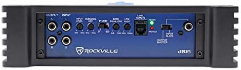 Rockville dB15 6000 W Пиков/1500 W Среднеквадратичный Моно 2-Омный Усилвател за Авто Аудио Комплект с датчик Rockville