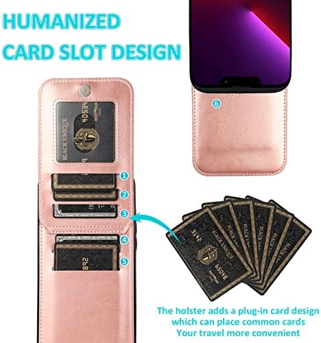Калъф за мобилен телефон iPhone 13 Pro Max 2021 6,7 инча с Предпазно Фолио от Закалено Стъкло, стойка за Кредитни карти,