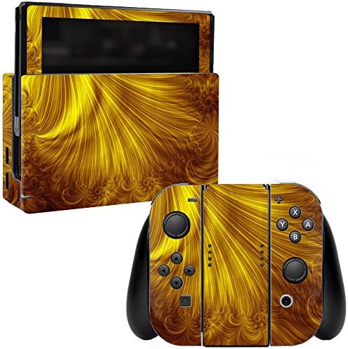 Кожата MightySkins Съвместими с Nintendo Switch wrap Корица Стикер Скинове Златни Брави