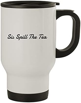 Molandra Products Шис Spill The Tea - Пътна Чаша от неръждаема Стомана за 14 грама, бяла