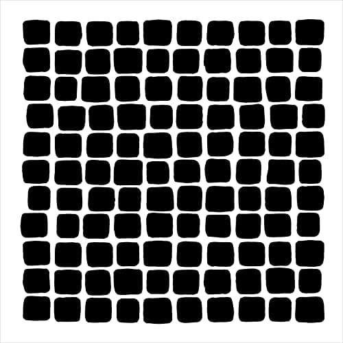 Рисованный шаблони с квадратна мрежа от StudioR12 - Изберете размер - Произведено в САЩ - Стенни плочки за пода с ръце
