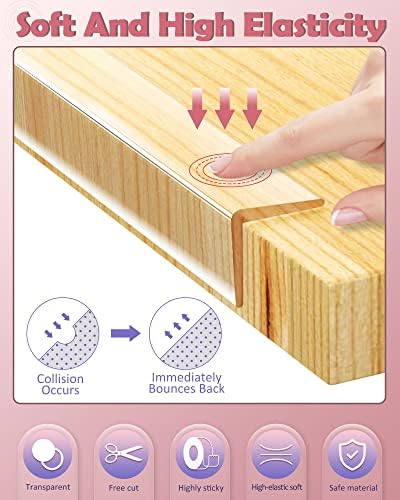 Защитна Лента по краищата, Прозрачни Защитни Кътове за деца, Предпазни ъгли за безопасността на детето за шкафове, Маси,