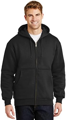 Cornerstone Мъжки hoody с качулка в тежка категория джоб с устойчивост на топлина XXL цвят Черен