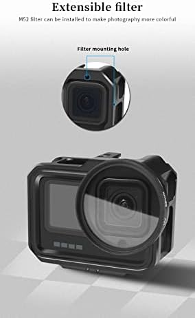 Здрава алуминиева рамка камери на GoPro Hero 11 - Защитен корпус с елементи за студено башмака, точни разположени дупки,