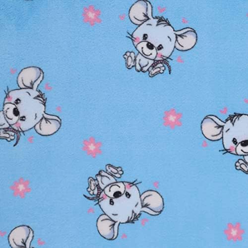 Мишка от руното фланела Mook Fabrics 902735, синя, болт на 12 ярда