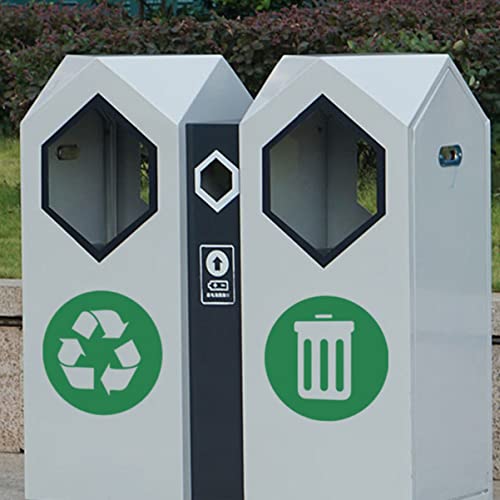 2 елемента Етикети Кофи за Боклук през Цялата Лепило Логото за самостоятелно отпадъци за Рециклиране Рециклиране прозорец