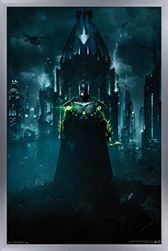 Видеоиграта Trends International DC Comics - Несправедливост: на Боговете сред нас 2 - Стенен Плакат с изображение на ключ на Батман, 14,725 x 22,375, версия в бронзова рамка