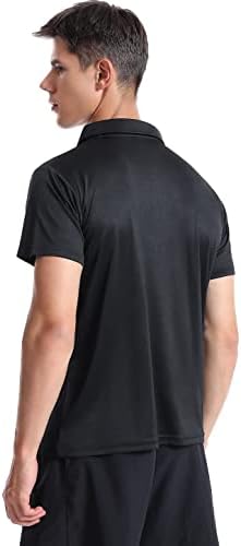 Мъжки Ризи Поло Xelky Dry Fit За Голф С Къс Ръкав, Абсорбиращи Влагата, Спортни и Ежедневни Горната Риза с Яка и Копчета