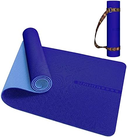 Килимче за йога SIMIAN с Дебелина 10 mm, Двустранен Нескользящий Тренировъчен мат, Професионално килимче за йога от ТПЭ
