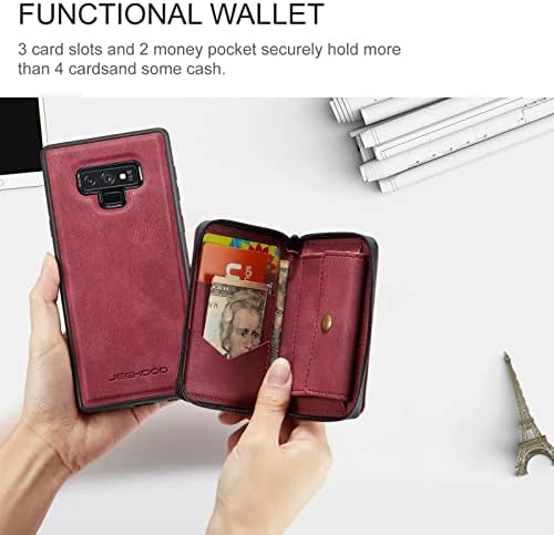 Защитно Кобур 2 в 1, свалящ-портфейл за Samsung Galaxy Note 10 +, Тънка Кожена Противоударная Задната част на кутията