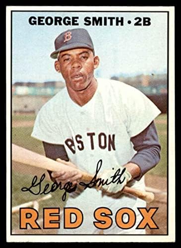 1967 Topps 444 Джордж Смит Бостън Ред Сокс (бейзболна картичка) EX/MT Red Sox