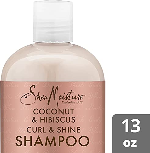 SheaMoisture Shampoo - Шампоан за къдрава коса с кокос и гибискусом маша и блясък при жени с кокосово масло / витамин