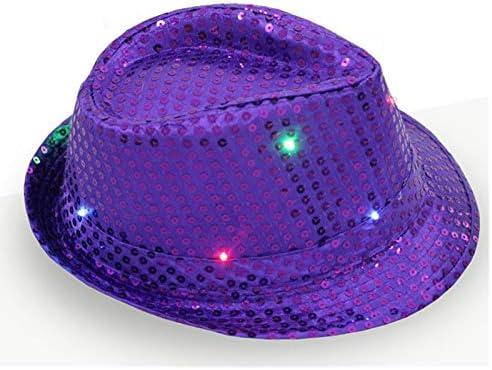 Готини шапки мъжки обличам унисекс танцови цветни led мигащи вечерни шапки с пайети модни шапки спортна шапка