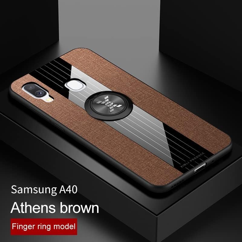 Защитно кобур, съвместима с калъф Samsung Galaxy A40, с магнитна поставка на 360 °, Мултифункционален калъф от текстурирани