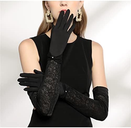 SXNBH/ летни ръкавици от ледената коприна, дамски дълги ръкавици за шофиране, фини ръкави, с пет пръста за защита на ръцете (Цвят: D, размер: 1)