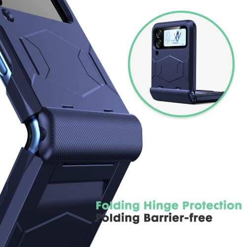 Предназначен за Samsung Galaxy Z Flip 3 5G Калъф със защита на обектива на камерата, Защитен калъф с Полуавтоматично
