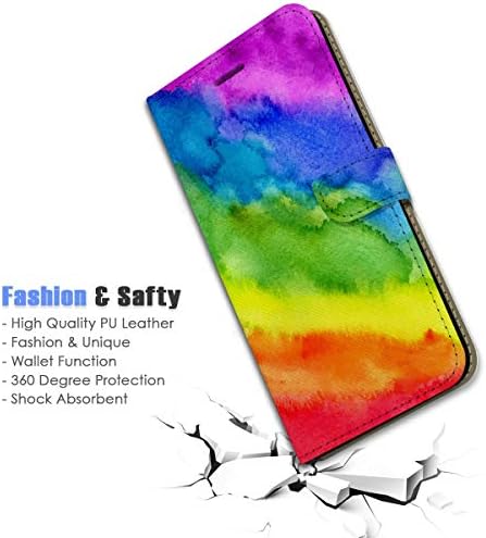 за Samsung S9, Galaxy S9, дизайнерски калъф-портфейл с панти капак за телефон, A22018 Арт Rainbow Gay Pride 22018