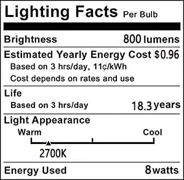Lxcom Lighting Голяма Електрическа Крушка на Едисон 8 W, С Регулируема Яркост, Столбчатая Голям Led Реколта Лампа, Негабаритная