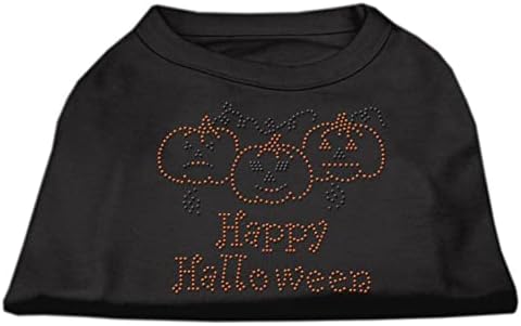 Mirage Pet Products 20-Инчов Тениска с принтом Честит Хелоуин с кристали за домашни любимци, 3X-Големи, с цвят на Морска